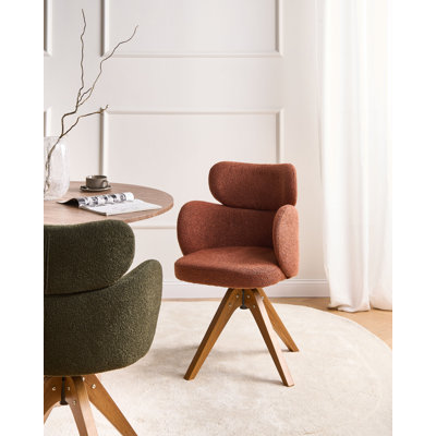 49cm H Polyester Upholstered Wing Back Side Chair