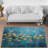 Chic Non-Woven Thin Printed Rug with Classic Floral Design for a Sophisticated Touch in Your Living Room or Bedroom Decor-128536673