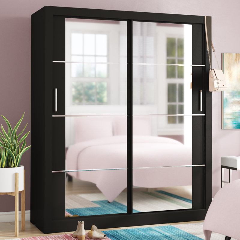 Tengan 2 Door Wardrobe, Black, No