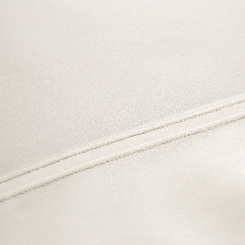 Triomphe 100% Cotton Pillow Case, Standard Pillowcase, Nacre