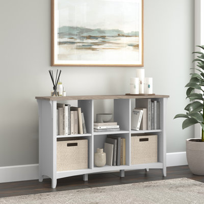6 Cube Organizer in Pure White and Shiplap Gray