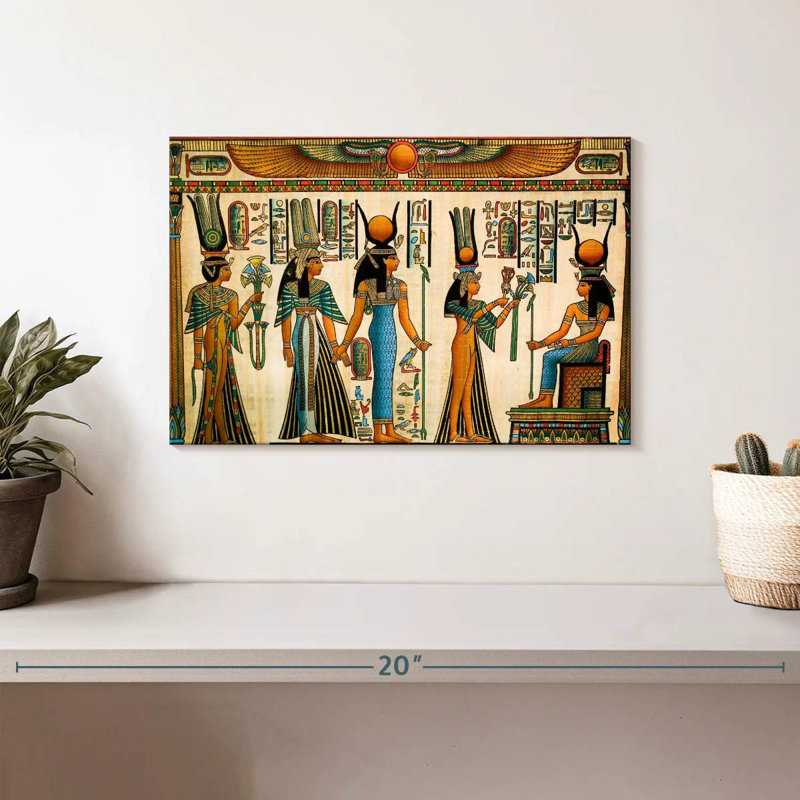 Grand Leisha Nefertari offre papyrus, H 8 po x l 12 po