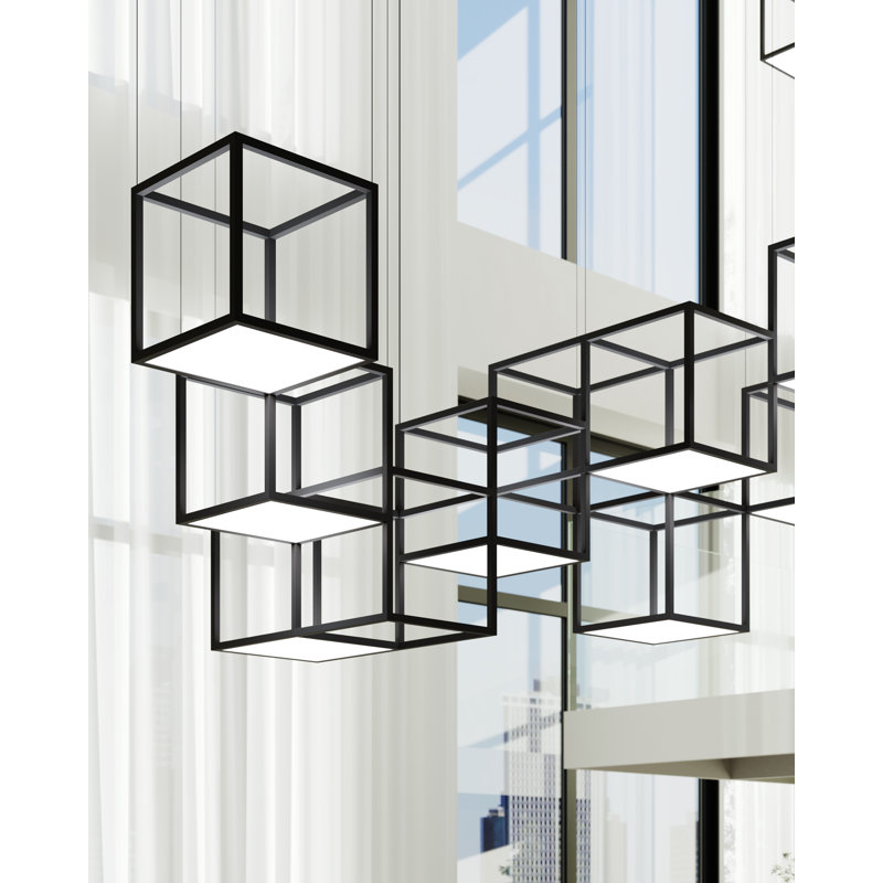 Cubix 12 - Light LED Chandelier, 6