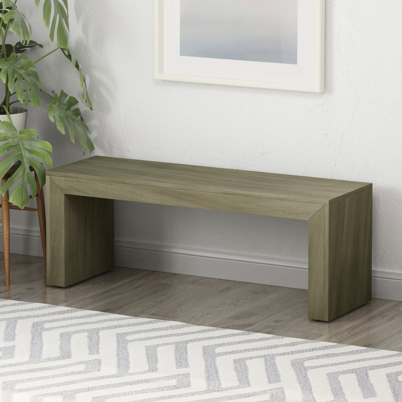 Chêne gris, bois, banc pour la salle à manger, 48 W, 15 de large, 18 hauteurs, lignes épurées, structure d'aspect artisanal, finition