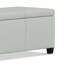 Banc rembourré avec rangement en tissu d'aspect lin de 48 po avec mousse à haute densité Avalon-500790655