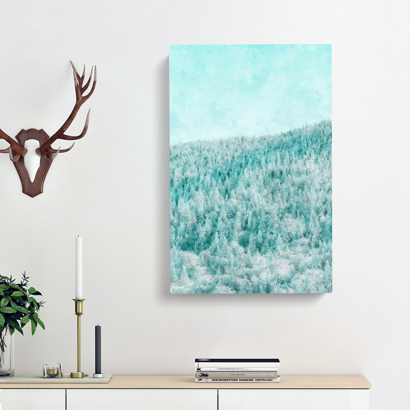 A Winter Forest Abstract - Wrapped Canvas, 60cm H x 40cm W x 3cm D