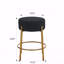 24 po de hauteur, tabourets de bar ronds, ensemble de 2 - tabourets de salle à manger rembourrés contemporains - comprend des pieds de support robustes