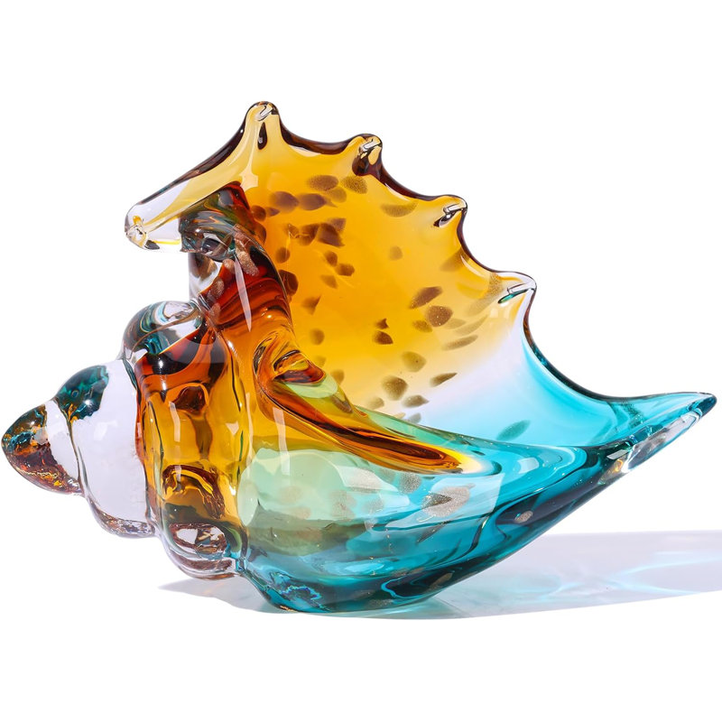Figurine coquillage en verre de mer soufflé à la main