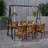 Allexa 6 - Person Acacia Wood Patio Dining Set with Rectangular Table-499736642
