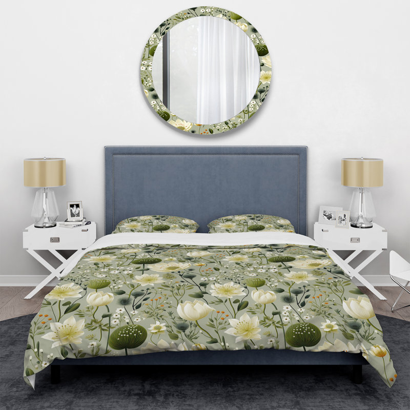 Literie de jardin Earthy Zen, Housse de couette pour très grand lit et 2 très