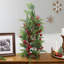 Icy Pine With Berries Artificial Cone Christmas Tree - 27"