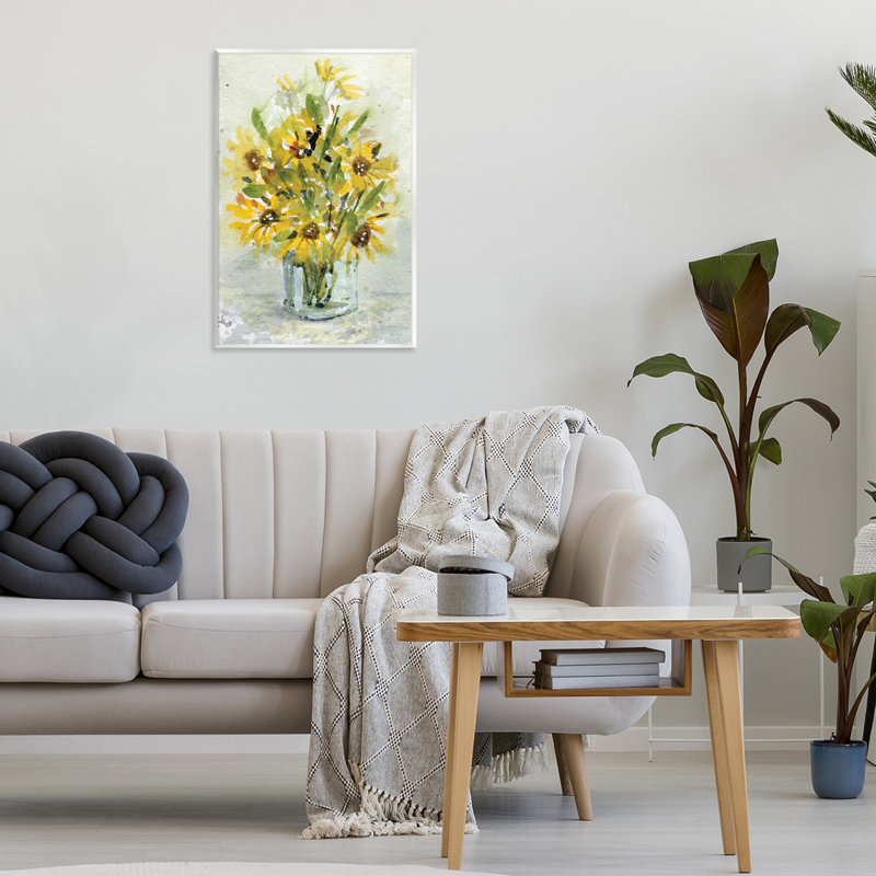 Sun Flowers & Daisy Bouquet, plaque murale, design par Patti Bishop, H 19 po x l 13 po