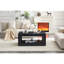 Table basse moderne et durable en MDF noir avec rangement ouvert pour le salon-1676287726