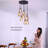 Nickelson 8 - Light Antique Black Cognac Glass Cluster Bell Pendant