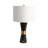 27" Daye Marble Table Lamp, Black/White