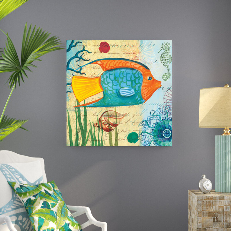 «Tropical Underwater I» par Farida Zaman, reproduction d'art sur toile tendue, H 36 po x l 36 po