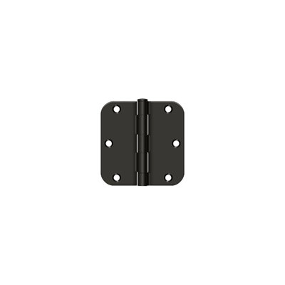 Charnière à rayon 3 1/2 po x 3 1/2 po x 5/8 po Deltana S35R510B, épaisseur résidentielle en paire de bronze huilé