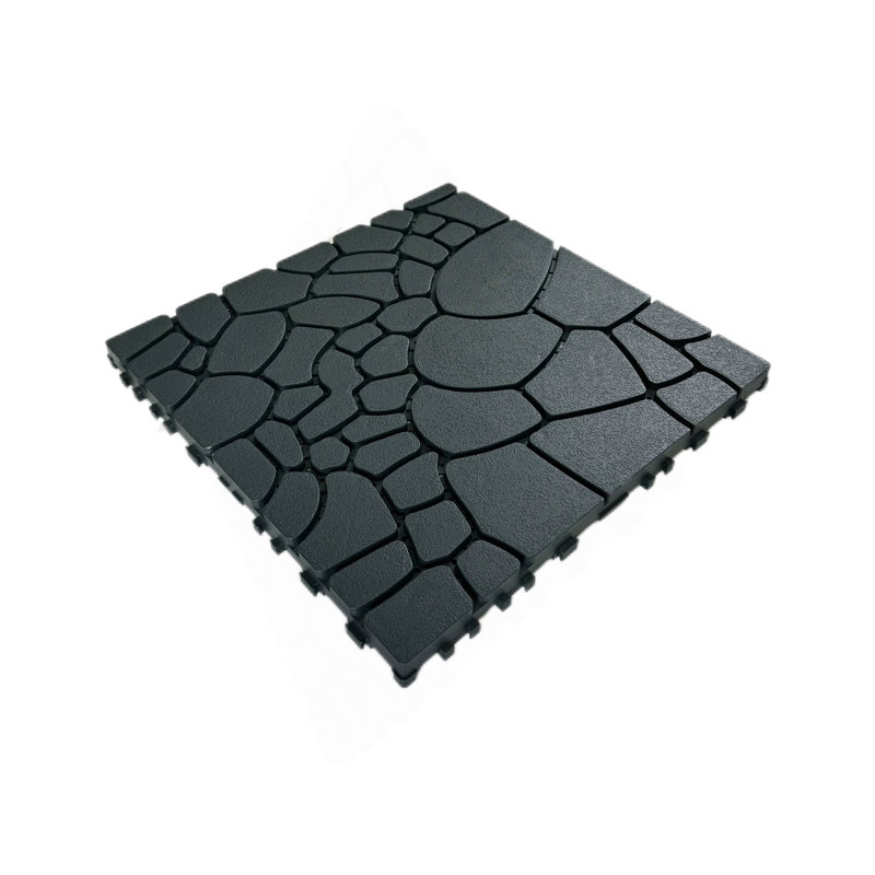 Stone Texture 12" Deck Tiles, Gray