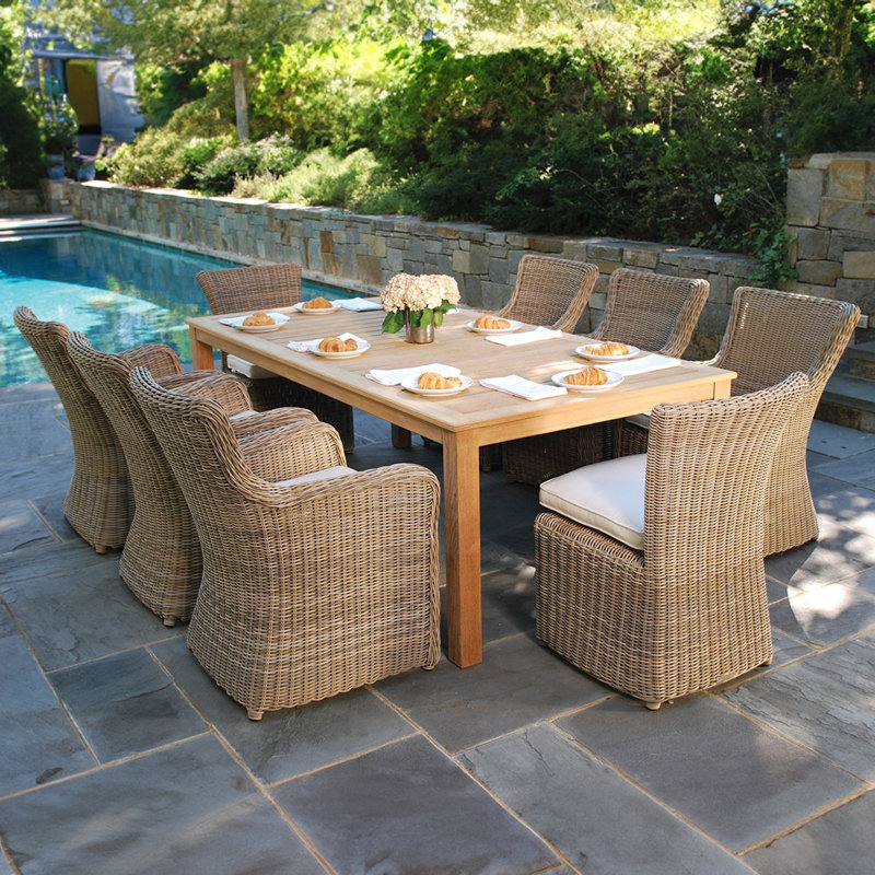 Sag Harbor Patio Dining Side Chair with Cushion (Set of 2), Sag Harbor Oyster, Ash 4110