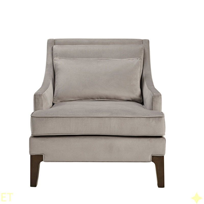 Anna Arm Accent Chair, Light Gray