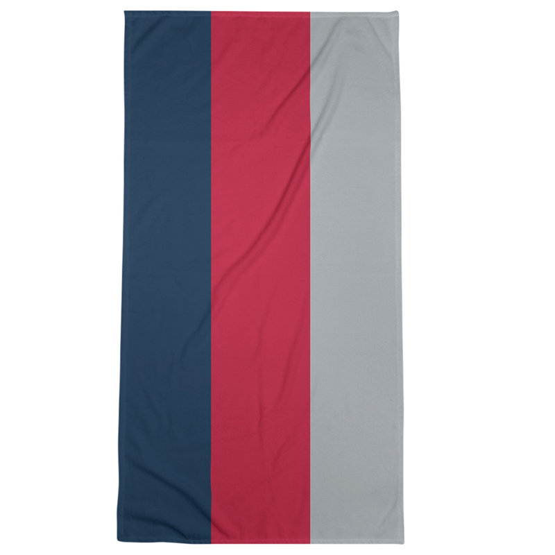 Beach Towel, Blue/Red/Gray