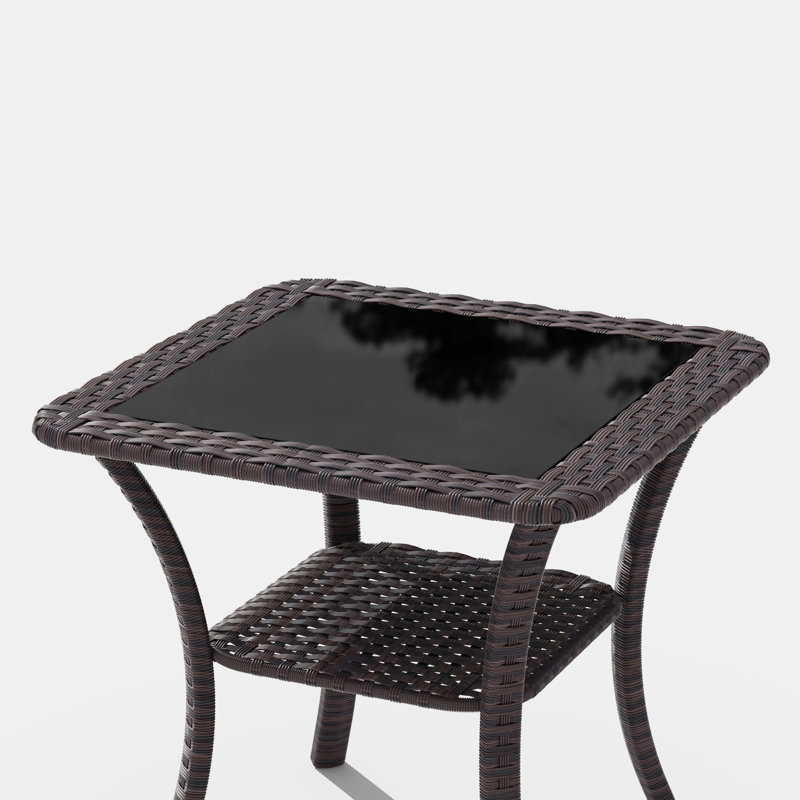 9-Piece All-Weather Wicker Outdoor Patio Set With Cushioned Modular Sectional, Swivel Rocking Chairs & Tables, Gray