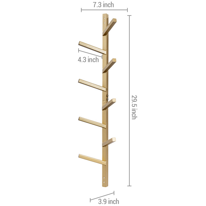 Metal 8 - Hook Wall Mounted Coat Rack