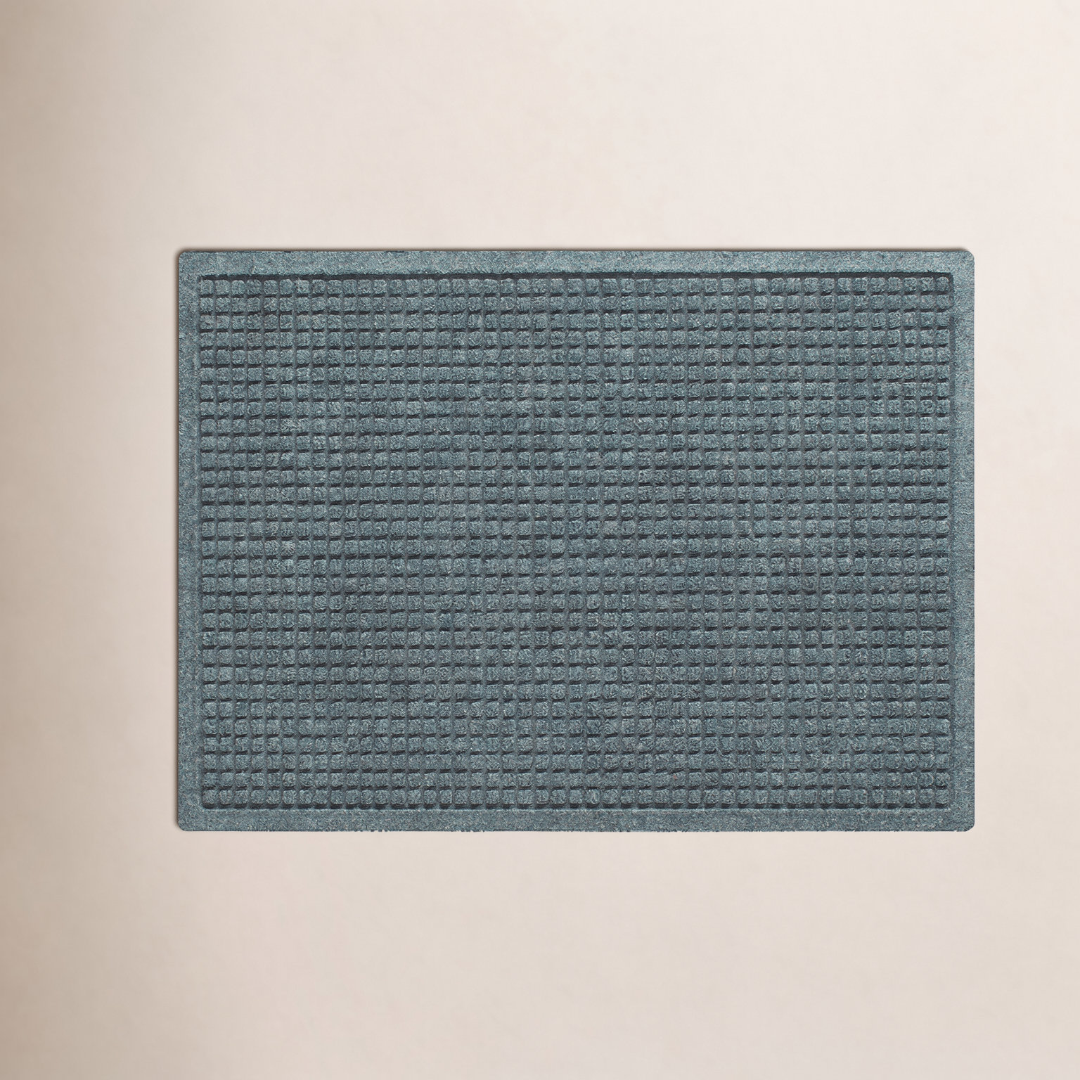 WaterHog Squares Non-Slip Doormat, Rectangle 2' x 3', Bluestone