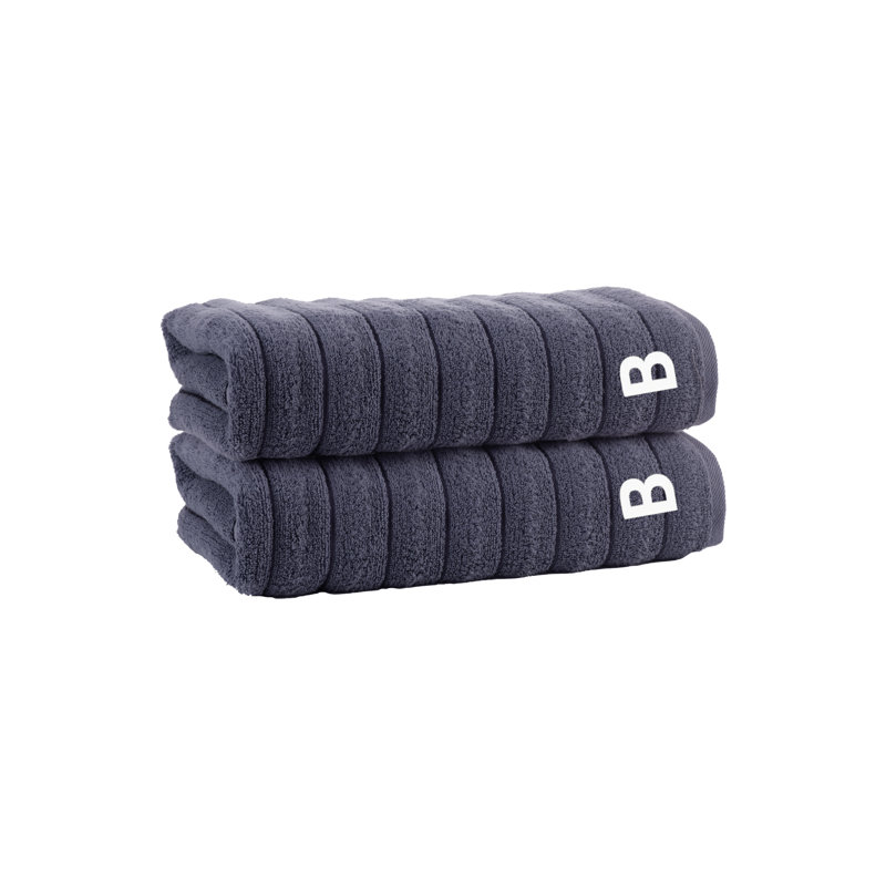 Brooks Brothers Vague 3 pcs Towel Set, Anthracite, B
