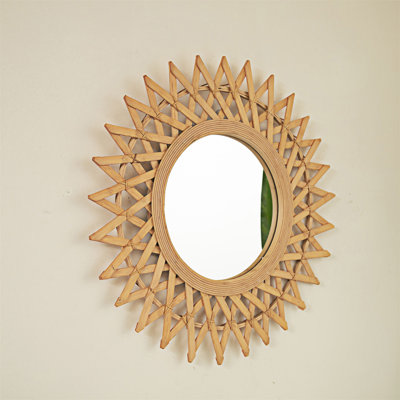 Wall-Mounted Mirror With Hemp