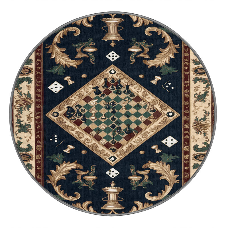 Tapis mauve lavable à la machine, Rond 4 pi