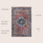 Tapis rouge / bleu / brun Sarok Ogee Medallion-2121536155