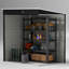 Outsunny 6 x 4ft Metal Garden Shed Easy to Assemble Lockable Door Dark Grey