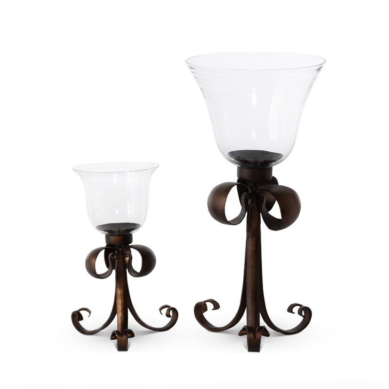 Country French Hurricane Candle Holder