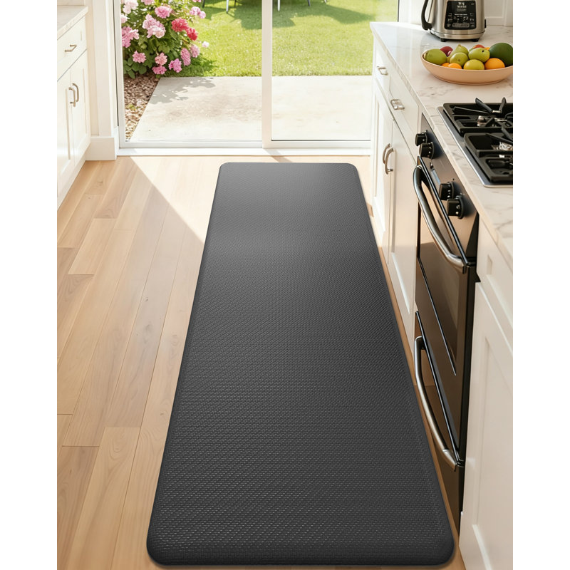 Tapis de cuisine antidérapant, Gris, Tapis de couloir 1 pi 8 po x 3 pi 11 po