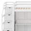 Lit mezzanine double TG avec lit escamotable et escalier de rangement, lit escamotable double avec lumières DEL, conception multifonctionnelle