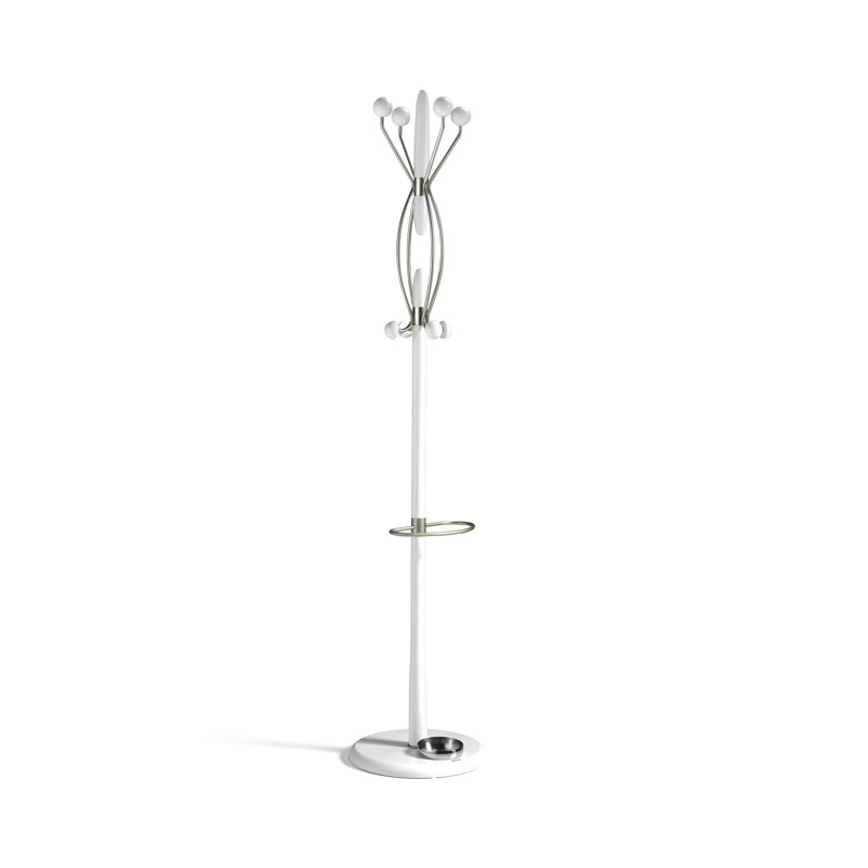 Belew Freestanding 8 - Hook Coat Rack, White
