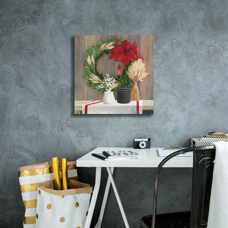 Toile épique «Blooms Of The Season Dark» par Julia Purinton, H 18 po x l 18 po x P 0,75 po