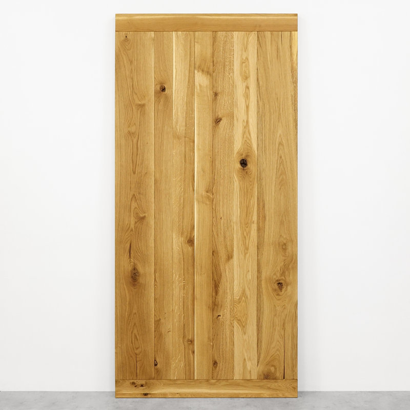 Virpi Solid Oak Barn Doors, 220cm H x 110cm W x 4cm D, Natural Wood Oiled