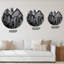 Architecture gothique en noir et blanc - horloge murale rétro-586051707