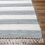 Tapis rayé gris / blanc en coton tissé à plat à la main Annah-911910278