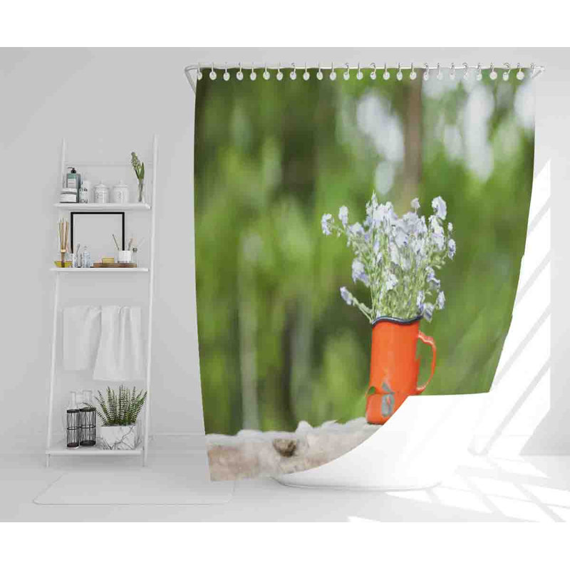 Mirande 13 Piece Polyester Shower Curtain Set
