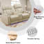 Canapé inclinable de salon en cuir beige