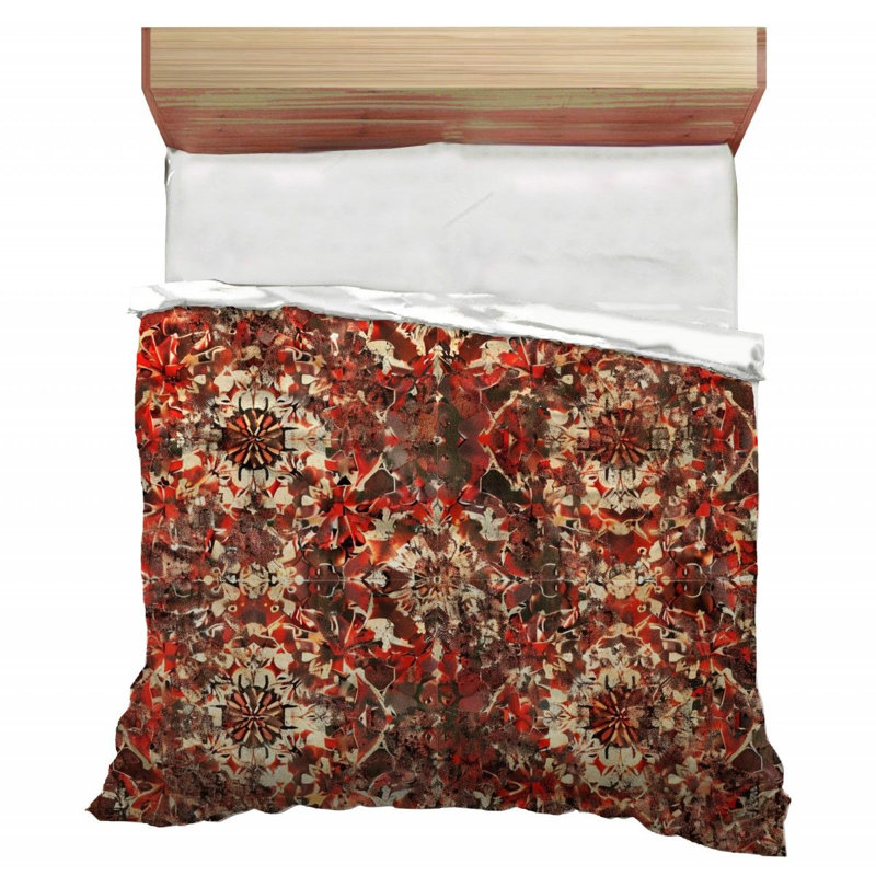 Trendy Floral Plush Microfiber / Polyester Comforter, King Comforter