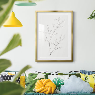 Vintage Floral Print XII -Framed Print