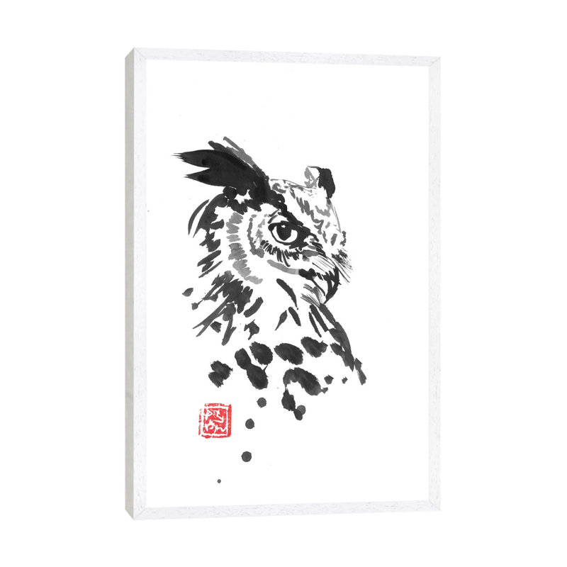 Chouette by Péchane - Print on Canvas, White Framed, 152.5 cm H x 101.5 cm W