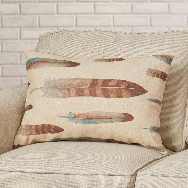 Feather Linen Reversible Throw Pillow