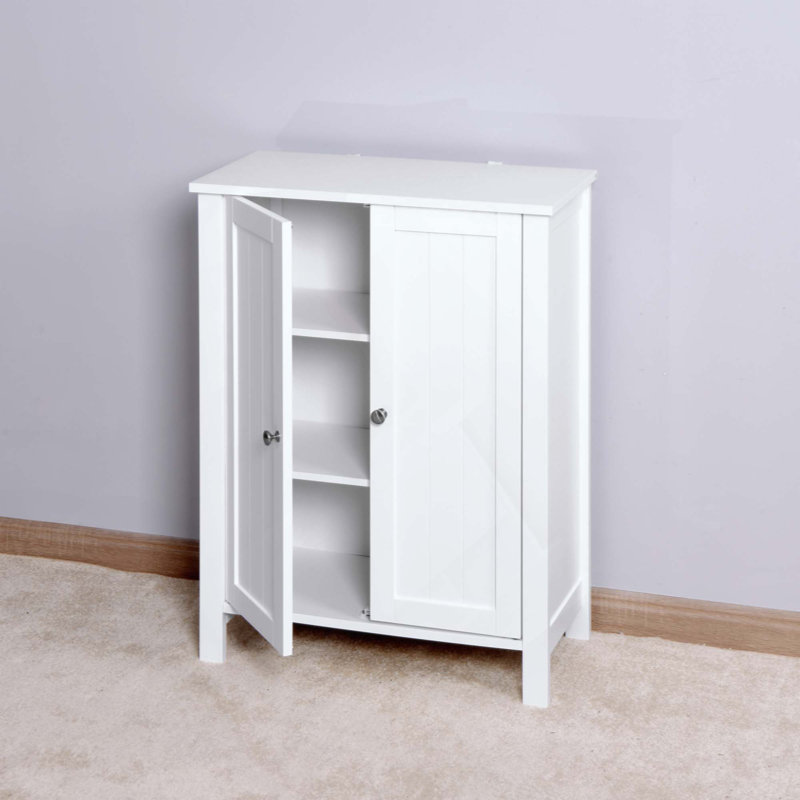 Armoire de rangement pour salle de bain avec tablette réglable à double porte