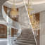 Lustre en cristal de luxe pour escalier K9-667050994-667051006-667050996