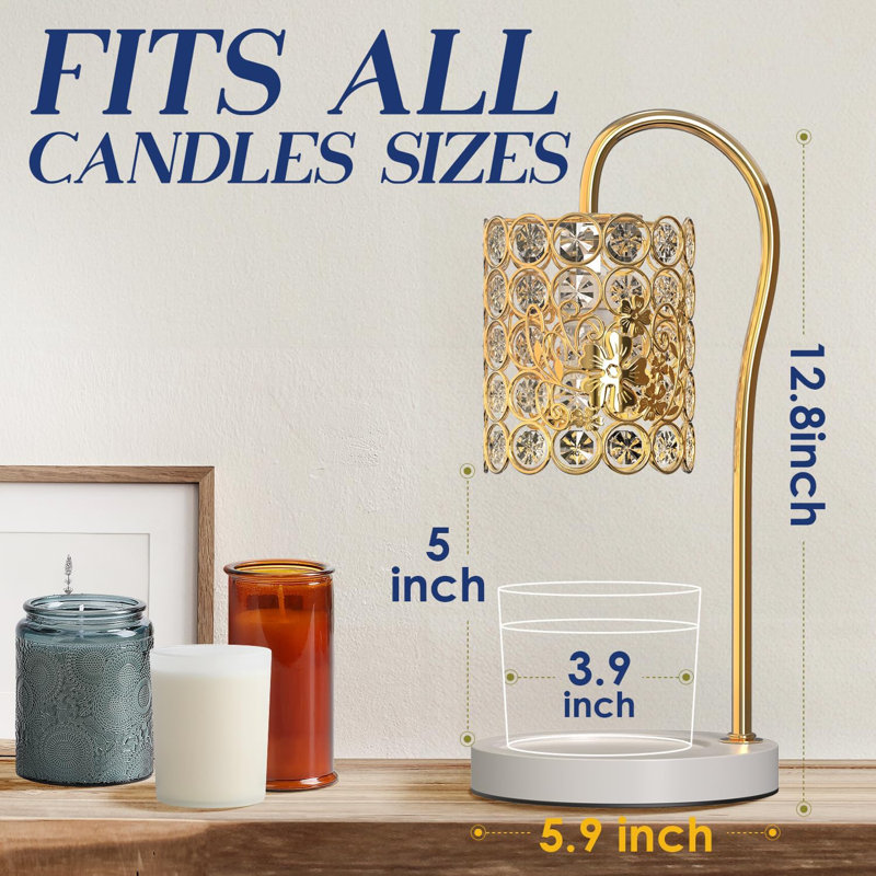12.8'' H Wax Warmer, White/Gold